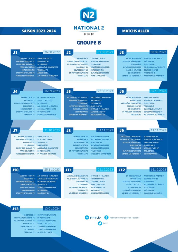Découvrez le calendrier de l