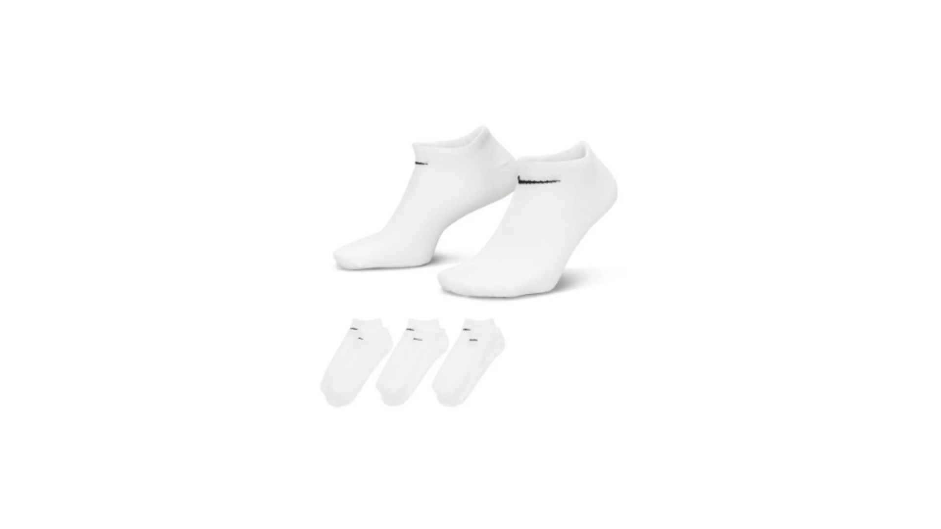 CHAUSSETTES NIKE EVERYDAY LIGHTWEIGHT COURTES BLANCHES - Angers SCO